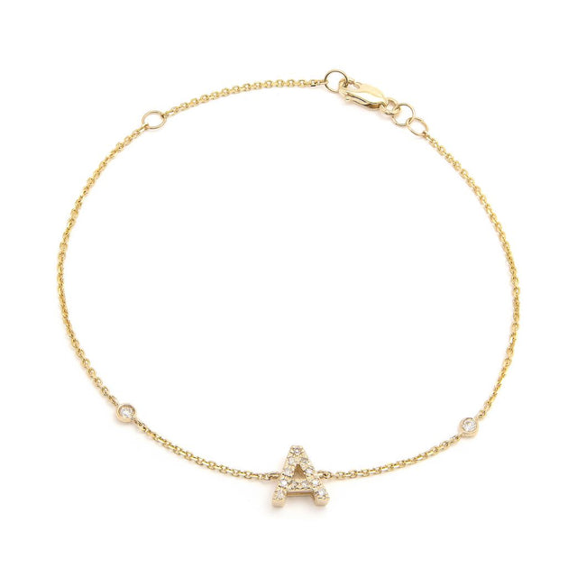 Diamond Initial Bracelet