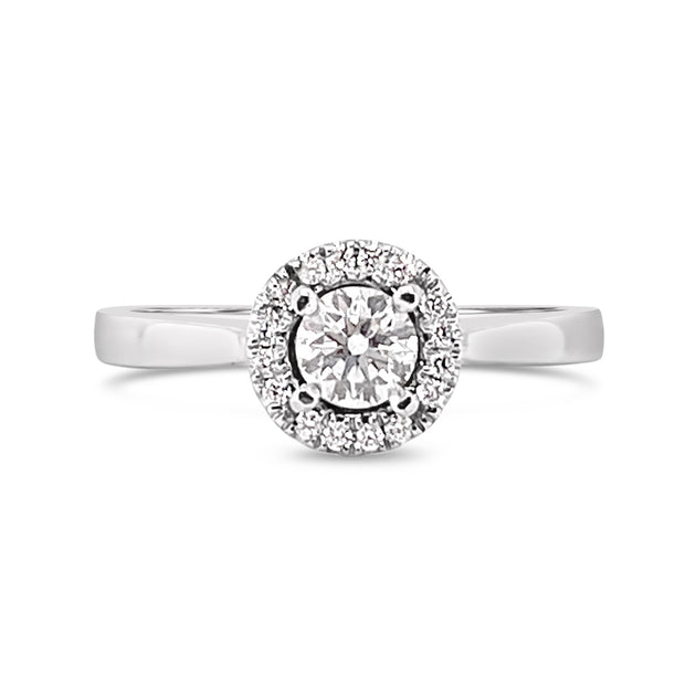 0.91 Cttw Two Row Pear and Round Diamond Fashion Ring in White Gold