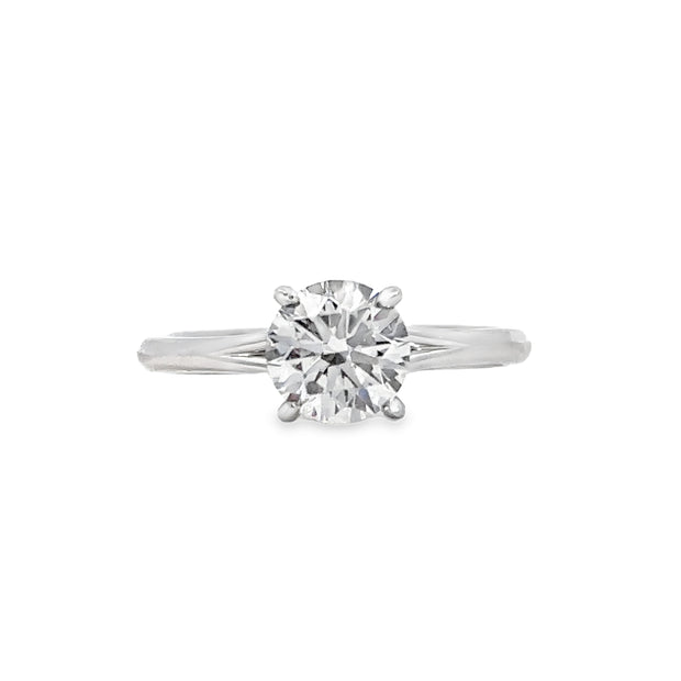 Lab Grown Platinum Diamond Solitaire Engagement Ring