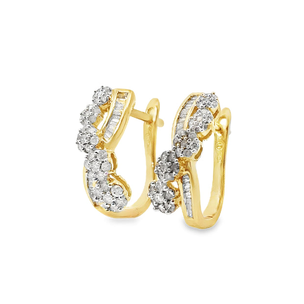 Yellow Gold Diamond Fashion Earrings