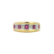 Yellow Gold Ruby and Diamond Ring