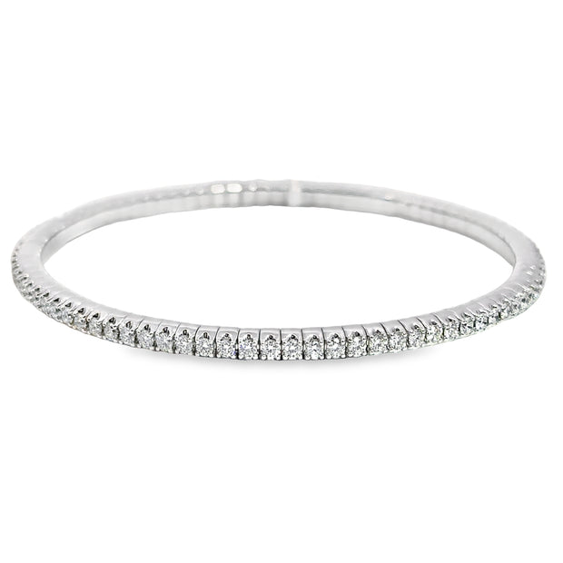 White Gold Diamond Bangle Bracelet