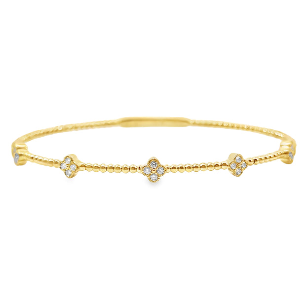 Yellow Gold Diamond Bangle Bracelet