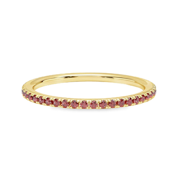 IMAGINE Yellow Gold Garnet Band