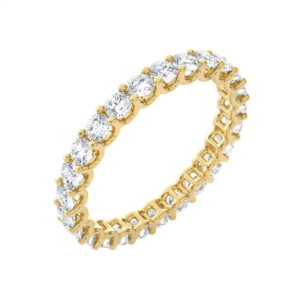 Lab Grown Yellow Gold Diamond Eternity Band