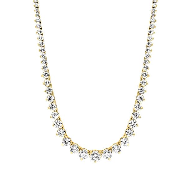 Lab Grown 6.00 Cttw. Graduated Diamond Riviera Necklace