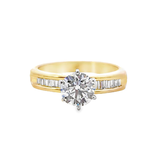 Lab Grown Yellow Gold Diamond Engagement Ring