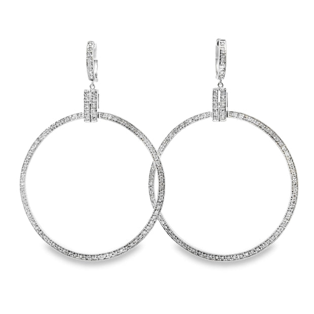 White Gold Diamond Dangle Earrings