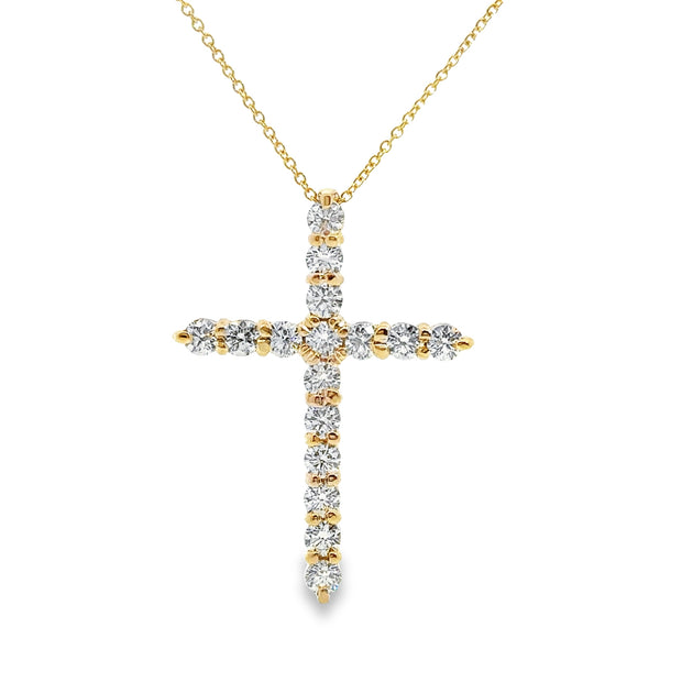 Forevermark 1.62 Cttw. Yellow Gold Diamond Cross Pendant