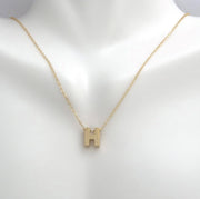 Yellow Gold Initial Necklace