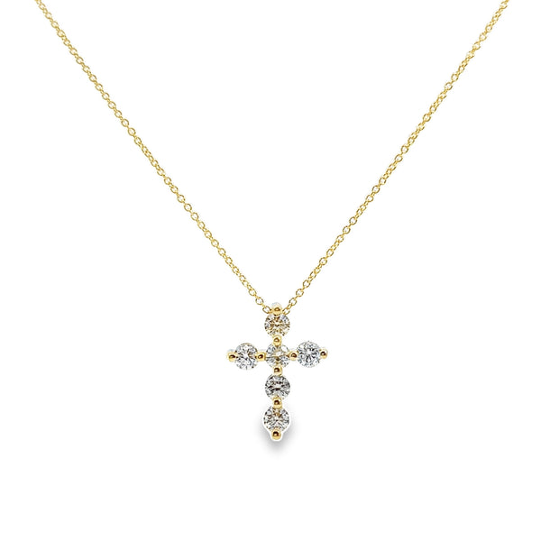 Yellow Gold Diamond Cross Pendant