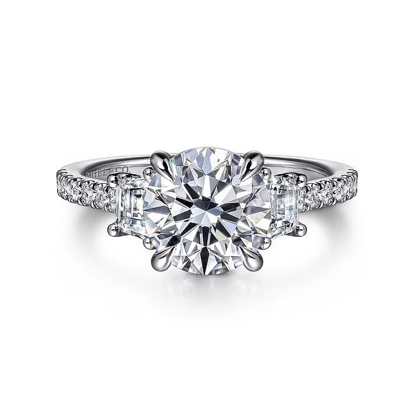 GABRIEL & CO "Lotus" Engagement Ring