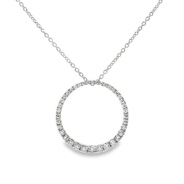 White Gold Diamond Circle Pendant