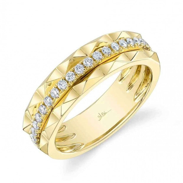 Shy Creation Yellow Gold Diamond Fashion Band