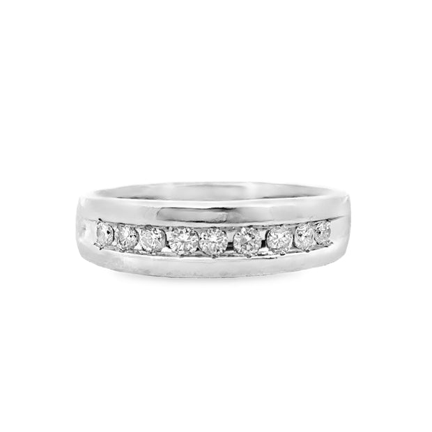 White Gold Men's Diamond Wedding Band