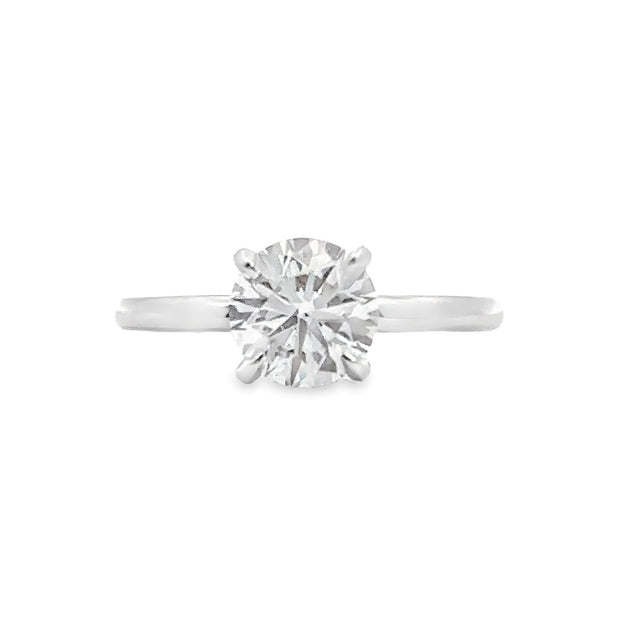 Lab Grown White Gold Diamond Halo Engagement Ring