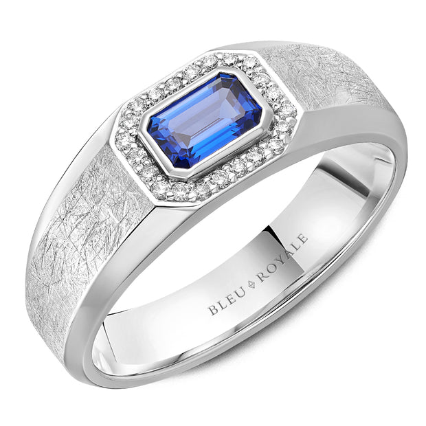 Bleu Royale "Diamond" Men's Wedding Band