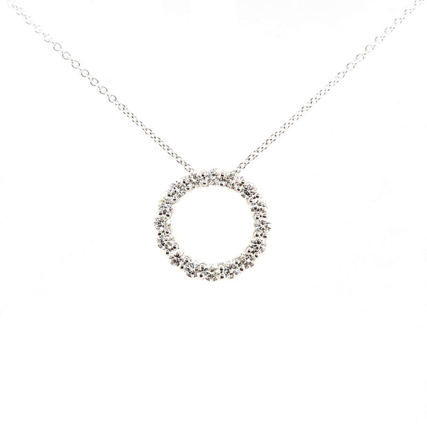 White Gold Diamond Circle Pendant