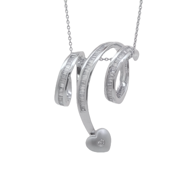 White Gold Diamond Slider Pendant