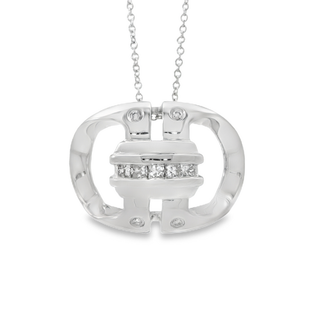 White Gold Diamond Slider Pendant