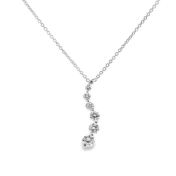 White Gold Diamond Journey Pendant