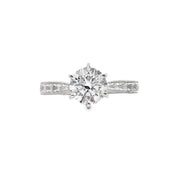 Lab Grown White Gold Diamond Solitaire Engagement Ring