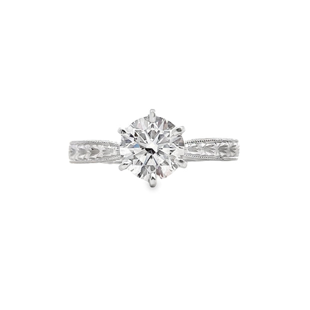 Lab Grown White Gold Diamond Solitaire Engagement Ring