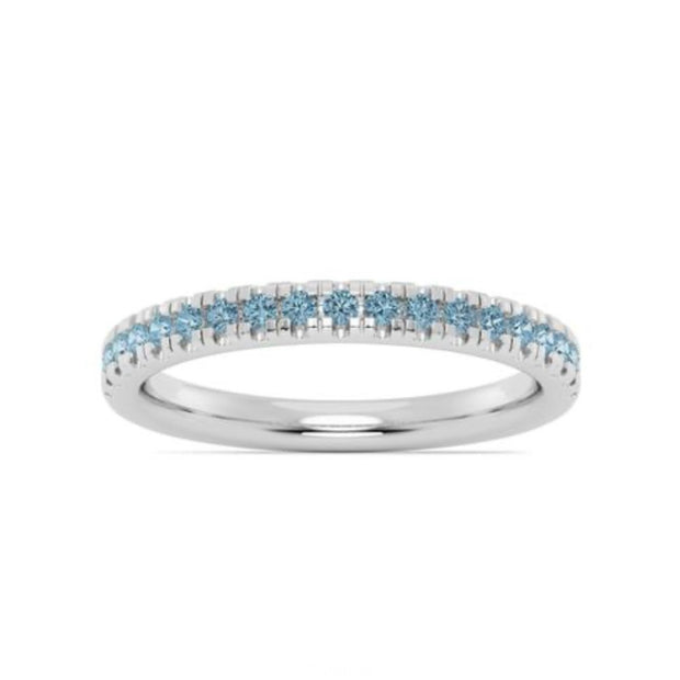 IMAGINE White Gold Aquamarine Band