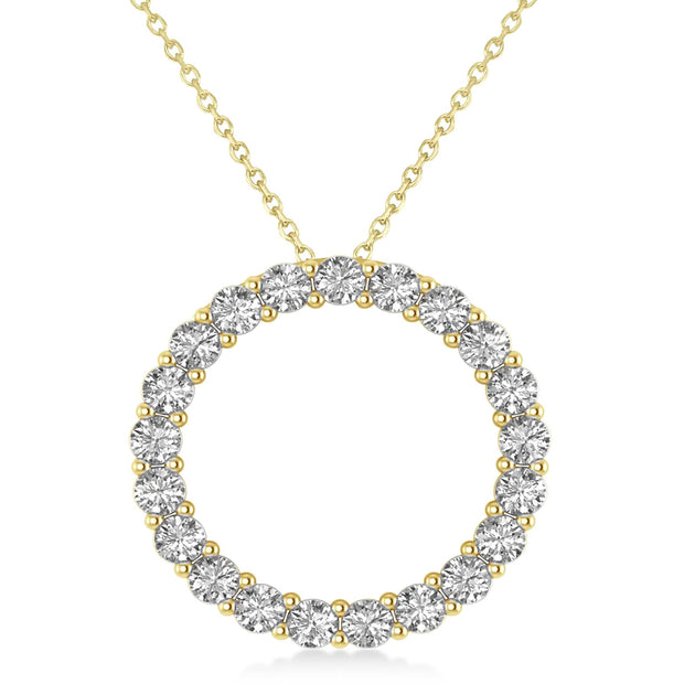 Yellow Gold Diamond Circle Pendant