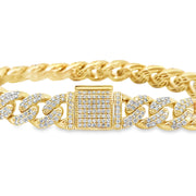 Yellow Gold Pave Diamond Bracelet