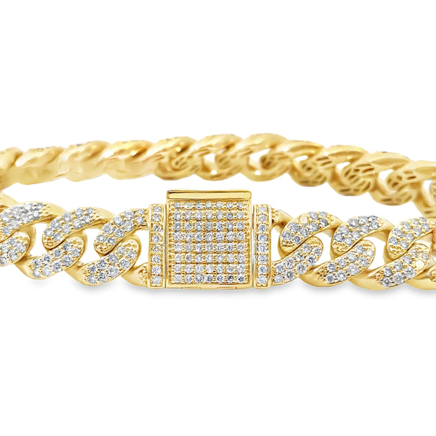 Yellow Gold Pave Diamond Bracelet