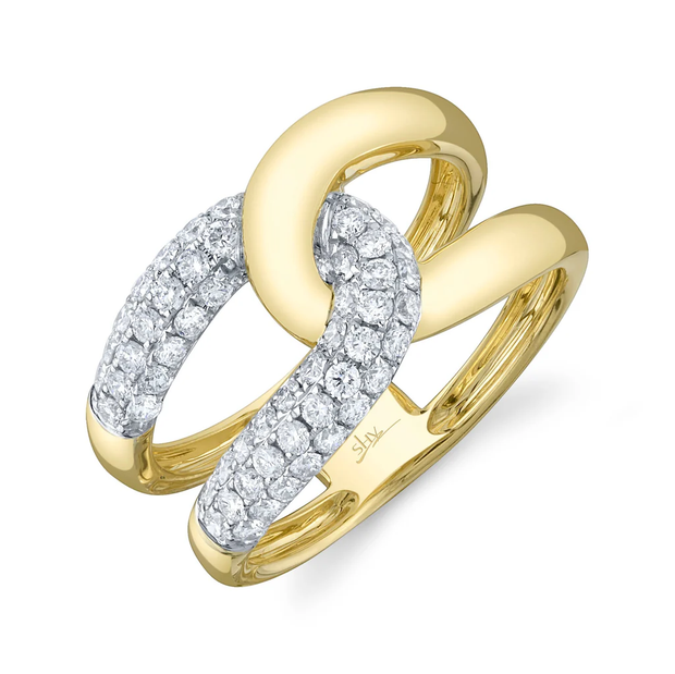 Shy Creation Yellow Gold Diamond Fashion Ring