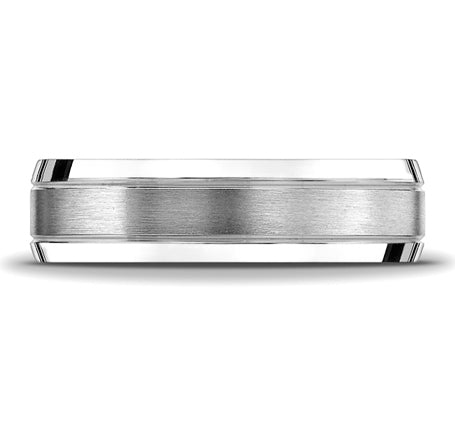 Benchmark White Gold Men's Wedding Band