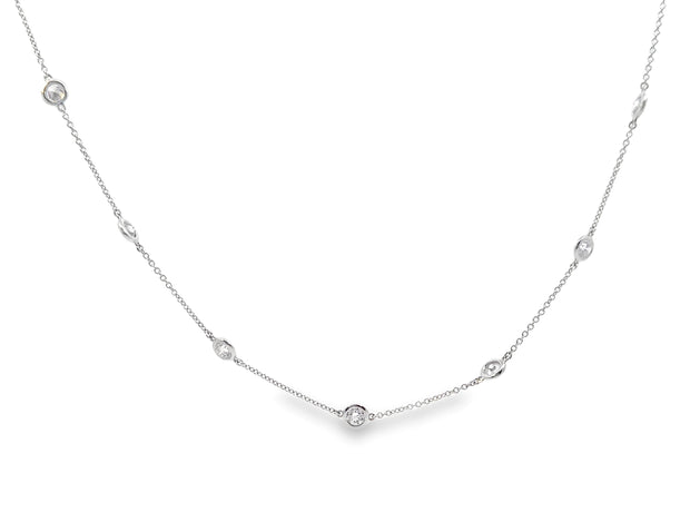 Lab Grown 2.00 Cttw. White Gold Diamonds By The Yard Necklace