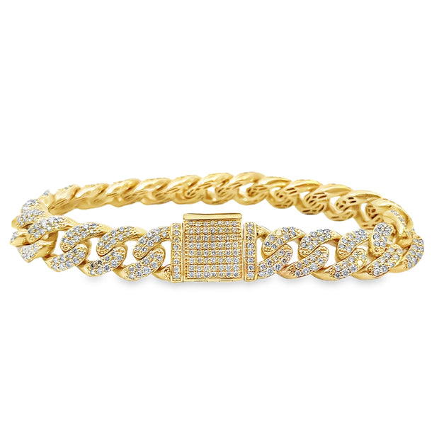 Yellow Gold Pave Diamond Bracelet