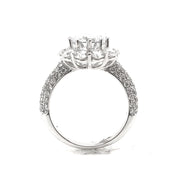 White Gold Halo Engagement Ring