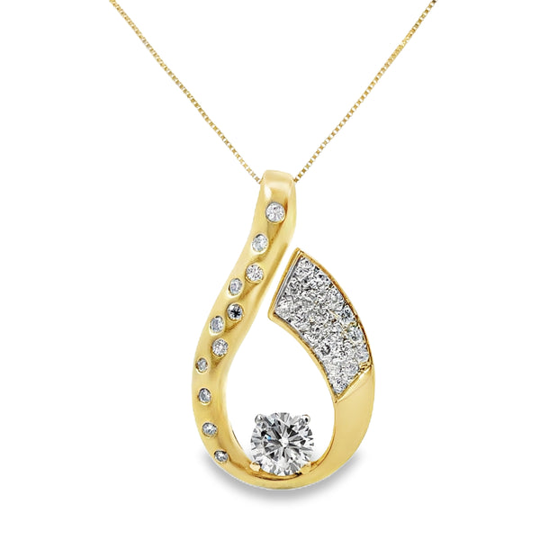 Lab Grown Yellow Gold Diamond Pendant