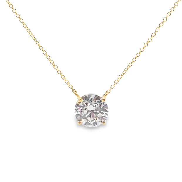 Lab Grown 1.32 Ct. Yellow Gold Diamond Solitaire Pendant