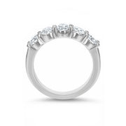 Lab Grown White Gold Five Stone Diamond Band