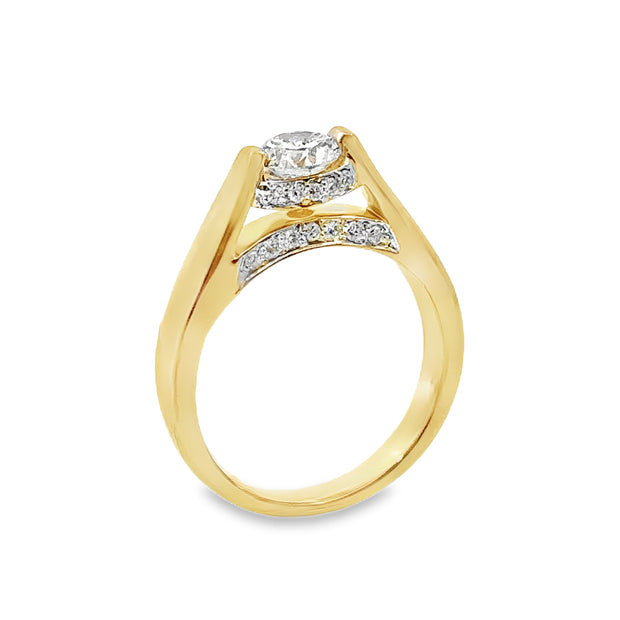 Lab Grown Yellow Gold Diamond Engagement Ring