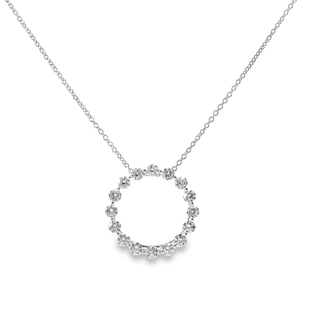 White Gold Diamond Circle Pendant