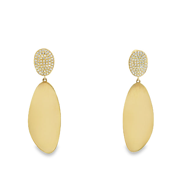 Yellow Gold Diamond Fashion Earrings