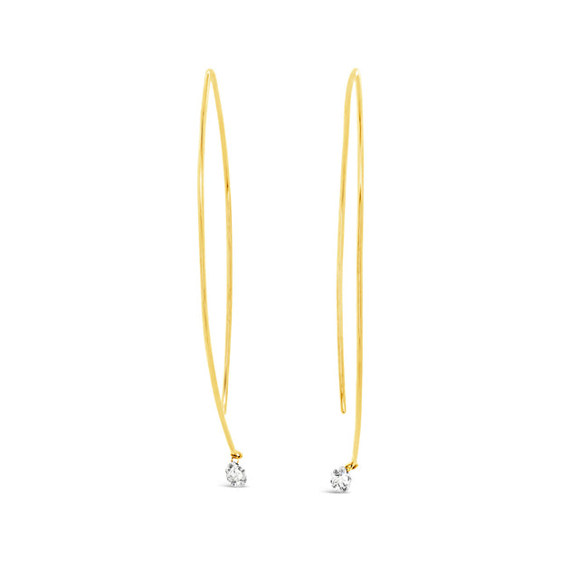 Yellow Gold Diamond Fashion Dangle Earrings