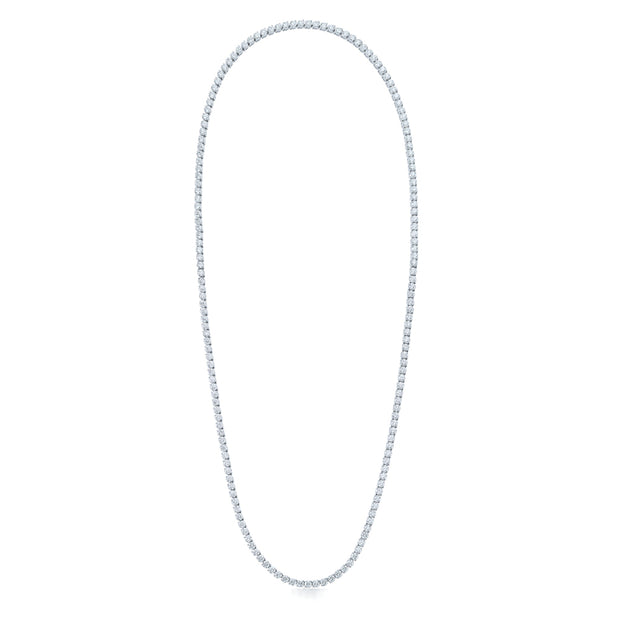 White Gold Opera Length Diamond Tennis Necklace