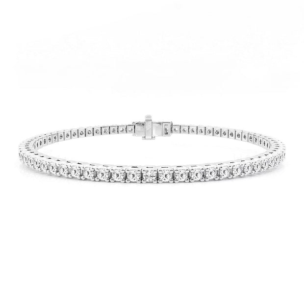 Lab Grown 3.00 Cttw. White Gold Diamond Tennis Bracelet