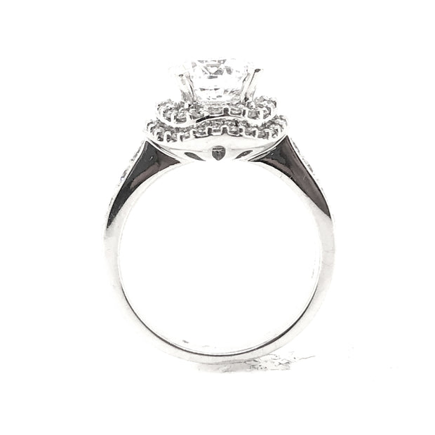 White Gold Halo Engagement Ring