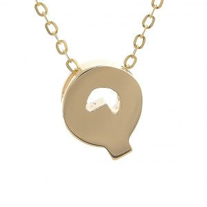 Yellow Gold Initial Necklace