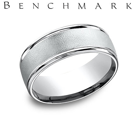 Benchmark Platinum Men's Wedding Band