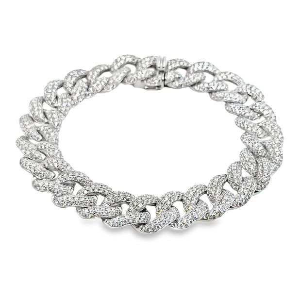 White Gold Pave Diamond Fashion Bracelet