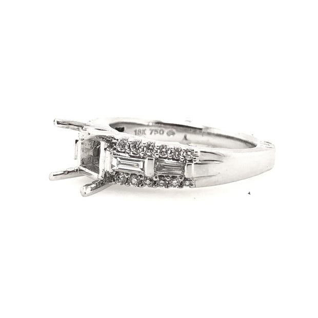 White Gold Diamond Engagement Ring